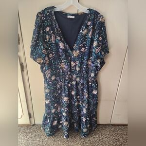 Maurices Navy Floral Dress NWOT